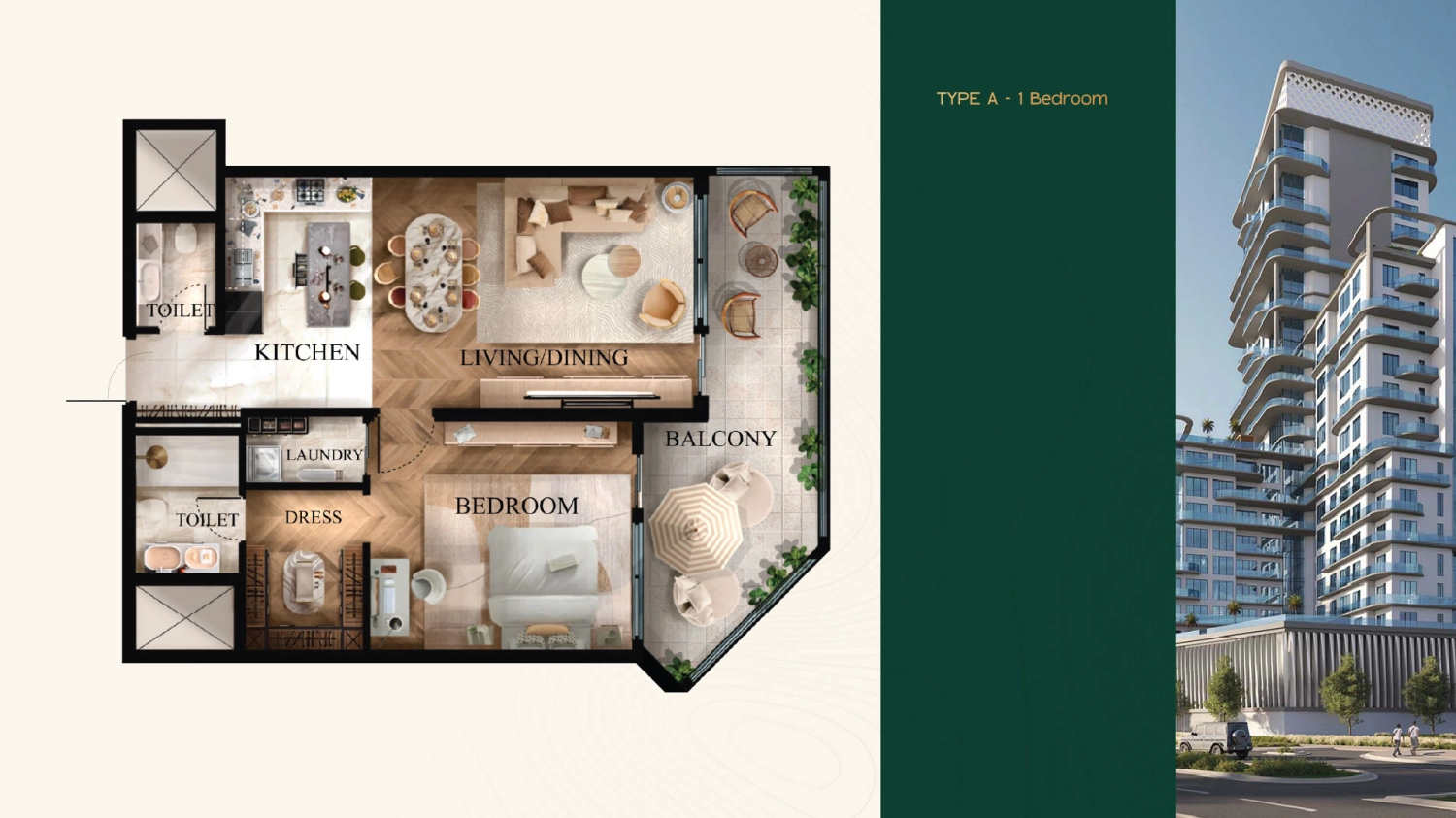 1 BR - Type A